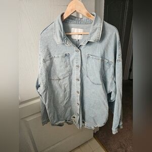 Fashion Nova Light Blue Button Down Shirt
